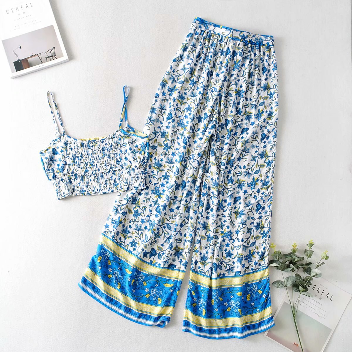 Sway Boho Women's  Set of Crop Top and Pants in Multiple Colours