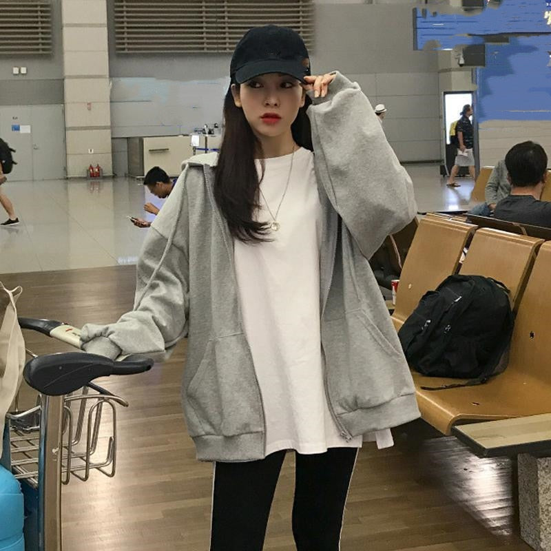 Women's Loose Butterfly Printed Hoodie
