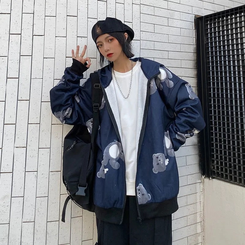 Women's Loose Butterfly Printed Hoodie