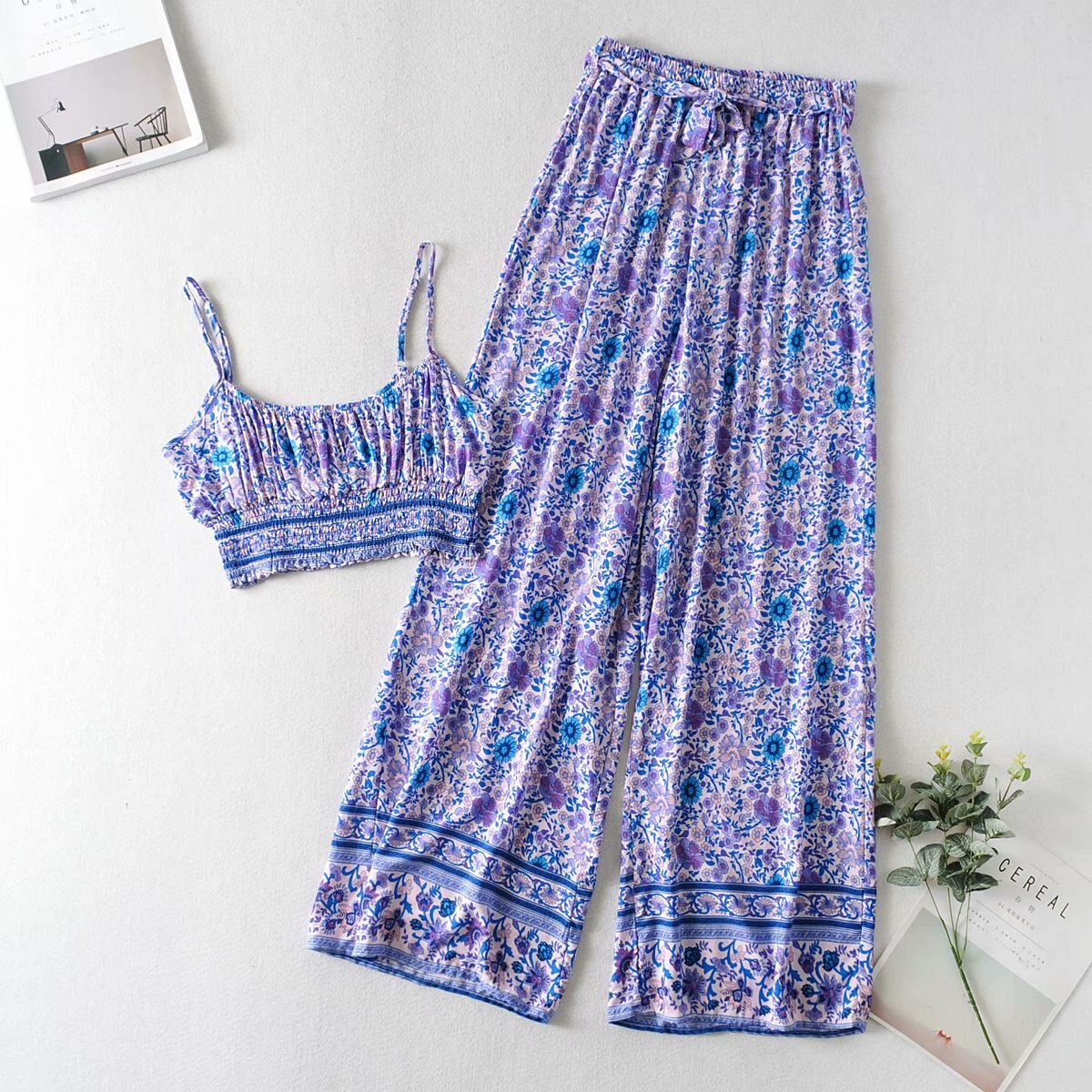 Sway Boho Women's  Set of Crop Top and Pants in Multiple Colours