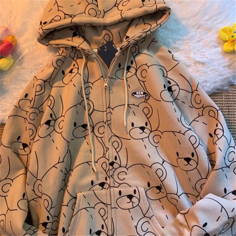 Women's Loose Butterfly Printed Hoodie