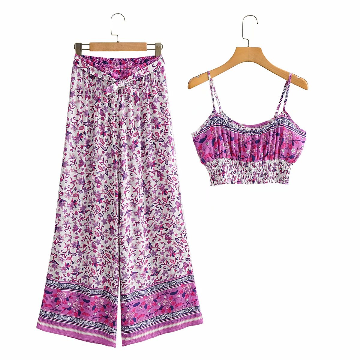 Sway Boho Women's  Set of Crop Top and Pants in Multiple Colours