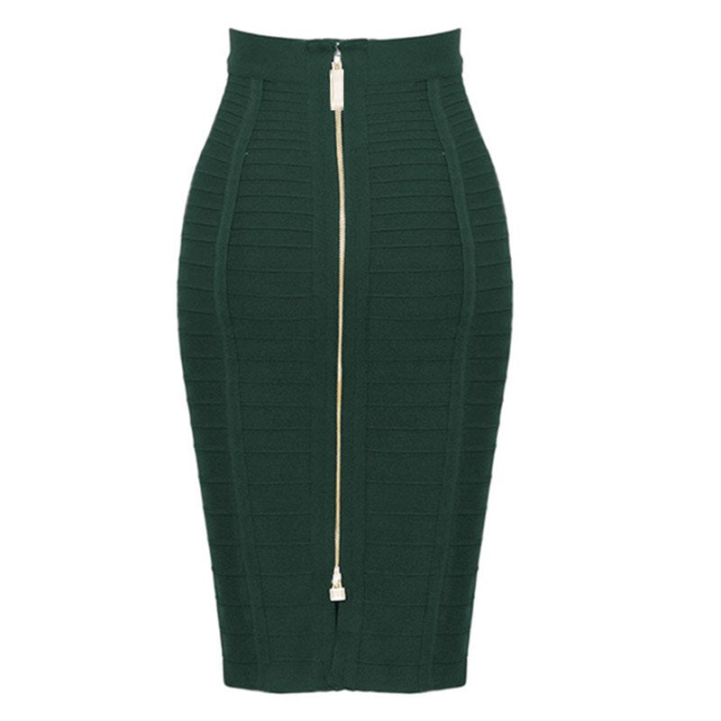 Women's Zipper Bandage Skirt