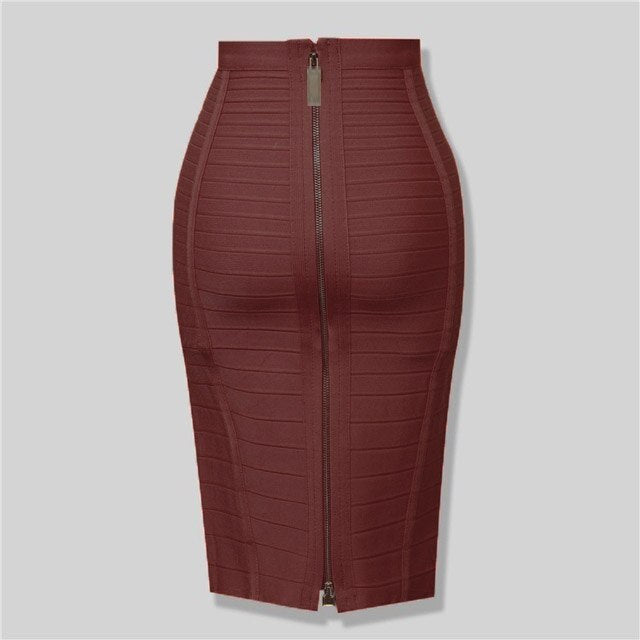 Women's Zipper Bandage Skirt